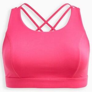 NWT Torrid Low-Impact Wireless Strappy Back Active Sports Bra in Pink Glo 2X